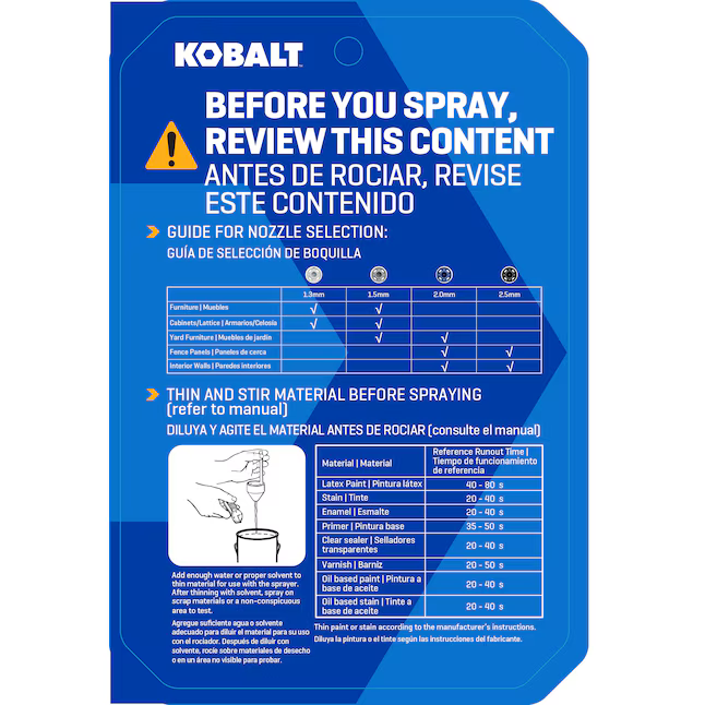 Kobalt Cordless Battery Handheld HVLP Paint Sprayer (Compatible with Stains), KPSP 124B-03 #5396106 *HD2507, Retail: $149.98, FINAL PRICE: $79.99 + TAX