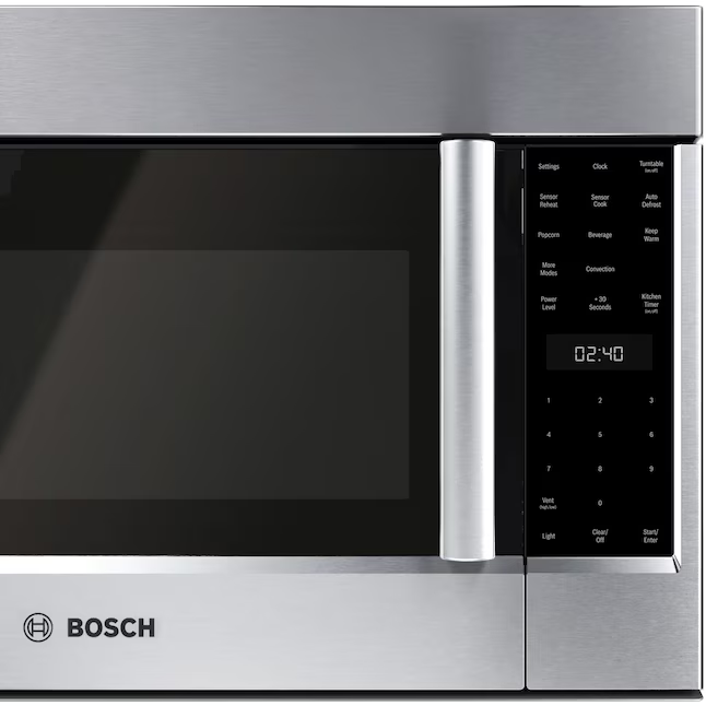 Bosch 800 Series 1.9-cu ft 30-in Over-the-Range Convection Microwave with Sensor Cooking (Stainless Steel), HMV8054U/01 *JR2506, Retail: $949.00, FINAL PRICE: $499.99 + TAX