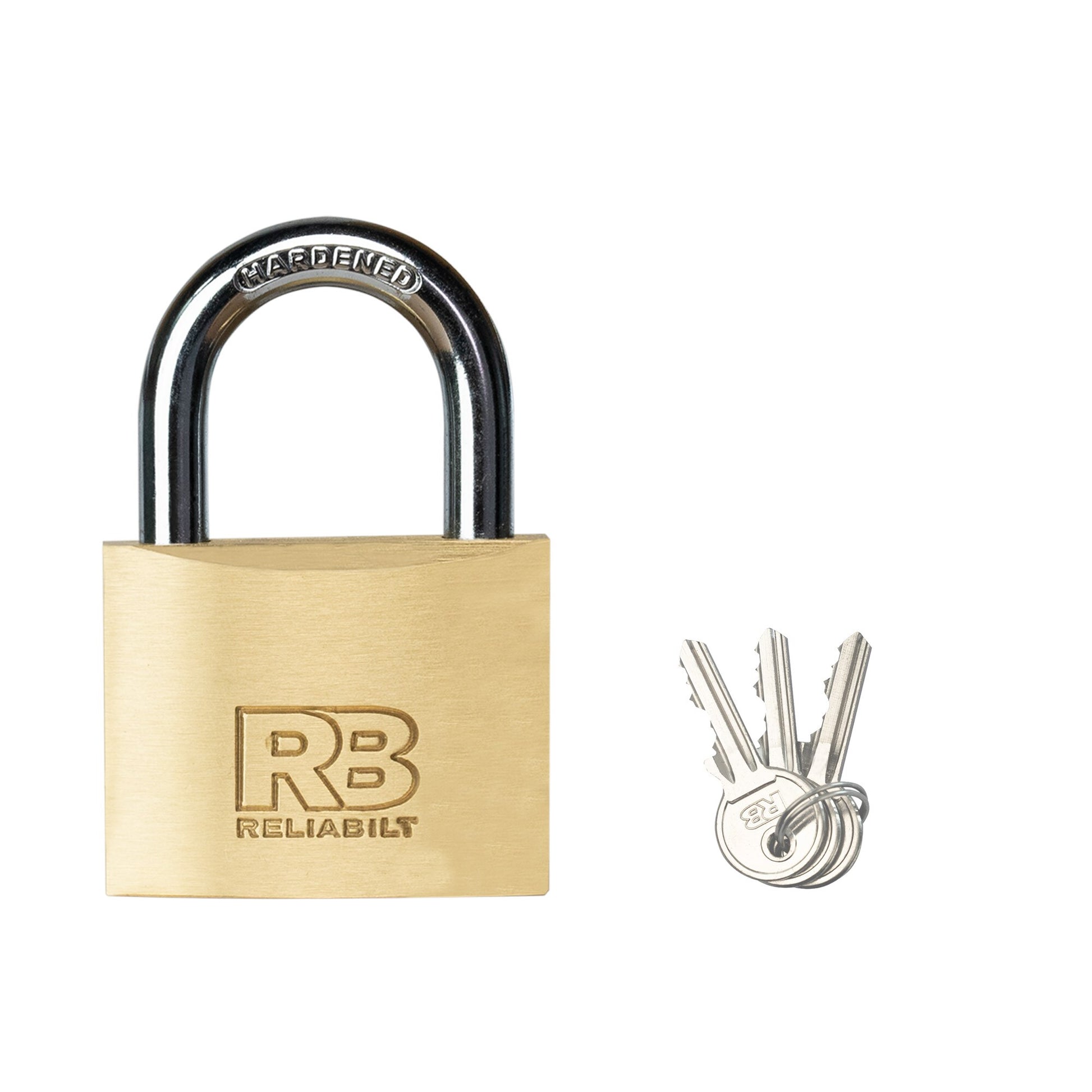 RELIABILT Keyed Padlock, 1-9/16-in Wide x 7/8-in Shackle Keyed Alike (3-Pack)