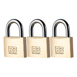 RELIABILT Keyed Padlock, 1-9/16-in Wide x 7/8-in Shackle Keyed Alike (3-Pack)