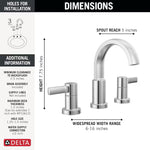 Albion Two Handle Widespread Bathroom Faucet