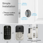 Yale Assure Lock 2 Satin Nickel Smart Bluetooth Touchscreen Keypad Electronic Deadbolt Lock, RETAIL: $189.99, FIANL PRICE: $109.99 + TAX
