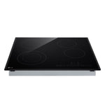 LG 24-in 4 burners Smooth surface Black Electric Cooktop