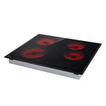 LG 24-in 4 burners Smooth surface Black Electric Cooktop