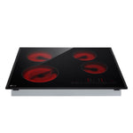 LG 24-in 4 burners Smooth surface Black Electric Cooktop