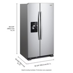 Whirlpool In Door Can Caddy 21.4-cu ft Side-by-Side Refrigerator with Ice Maker and Water and Ice Dispenser, WRS321SDHZ/13 *JR2509, Retail: $1,699.00, FINAL PRICE: $999.99 + TAX