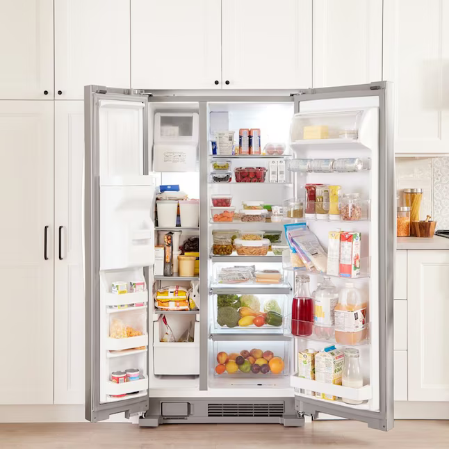 Whirlpool In Door Can Caddy 21.4-cu ft Side-by-Side Refrigerator with Ice Maker and Water and Ice Dispenser, WRS321SDHZ/13 *JR2509, Retail: $1,699.00, FINAL PRICE: $999.99 + TAX