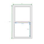 RELIABILT 36-in x 62-in Bronze Exterior Aluminum New Construction Single Hung Window Low-E Single Pane Glass (Half Screen Included), FASHB3662N-IMP, FINAL PRICE: $149.99
