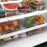 GE Standard-Depth 24.8-cu ft 3 -Door 33-in Wide French Door Refrigerator with Ice Maker with Water Dispenser ( Fingerprint-resistant Stainless Steel ) ENERGY STAR Certified