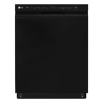 LG 24-in Front Control Built-in Dishwasher ( Black ) With Third Rack, QuadWash and Dynamic Dry , 48-Decibel