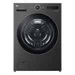 LG TurboWash360 5.0-cu ft Ventless All-In-One Washer Dryer Combo with Steam Cycle ( Black Steel )
