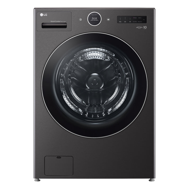 LG TurboWash360 5.0-cu ft Ventless All-In-One Washer Dryer Combo with Steam Cycle ( Black Steel )