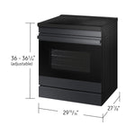 Samsung Bespoke 6.3 cu. ft. Smart Slide-In Induction Range with Ambient Edge Lighting & Air Sous Vide in Matte Black Steel