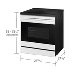 Samsung Bespoke 30-in 4 Burners 6.3-cu ft Self & Steam Cleaning Air Fry Convection Oven Slide-in Single Induction Range (White Glass), NSi6DB950012/AA *BD