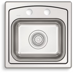 KOHLER Toccata 15-in L x 15-in W Stainless Steel Drop-in Residential Bar Sink, R3349-2-NA *JR2510, Retail: $179.00, FINAL PRICE: $79.99 + TAX