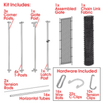 Pet Sentinel Chain Link Outdoor Unassembled Kennel for Any Pet Dog ( 10-ft L x 10-ft W x 6.0-ft H ), 830063  #476087 *JR2510, Retail: $389.00, FINAL PRICE: $199.99 + TAX