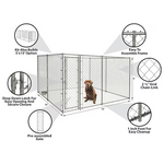 Pet Sentinel Chain Link Outdoor Unassembled Kennel for Any Pet Dog ( 10-ft L x 10-ft W x 6.0-ft H ), 830063  #476087 *JR2510, Retail: $389.00, FINAL PRICE: $199.99 + TAX