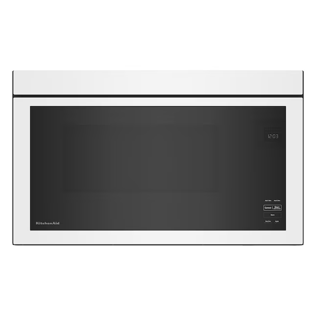 KitchenAid Flush 30-in Built-in Design 1.1-cu ft Over-the-Range Microwave with Sensor Cooking (White), KMMF330PWH/00 *HD2509, Retail: $879.00, FINAL PRICE: $629.99 + TAX