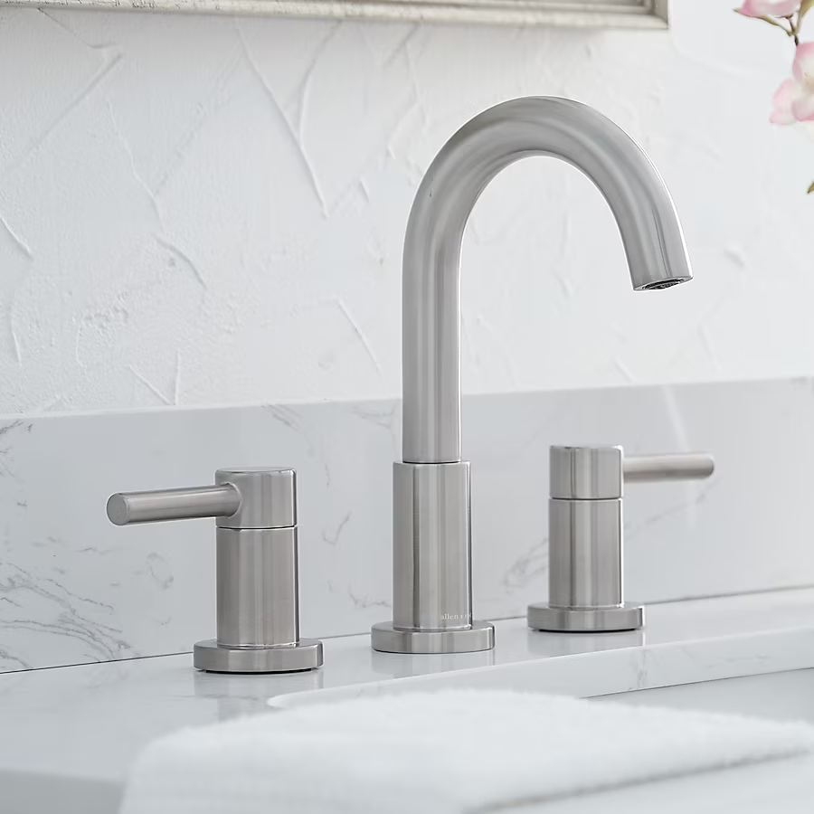 Alpine Reserve Harlow Brushed Nickel Widespread 2-handle WaterSense High-Arc Residential Handle Bathroom Sink Faucet with Drain, 67693W-6104 #702753 *JR2509, Retail: $Exclusive, FINAL PRICE: $59.99 + TAX