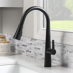 Alpine Reserve Bryton Matte Black Single Handle Deck-mount Pull-down Kitchen Faucet with Sprayer (Includes Deck Plate), 21-K131HMB-AR #1058527 *JR2510, Retail: $129.00, FINAL PRICE: $69.99 + TAX