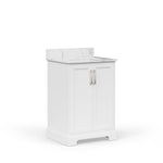 Alpine Reserve Pittman 24-in White Undermount Single Sink Bathroom Vanity with White Calacatta Veined Engineered Stone Top, LWS24TSVW, MSRP: $899.00, FINAL PRICE: $399.99