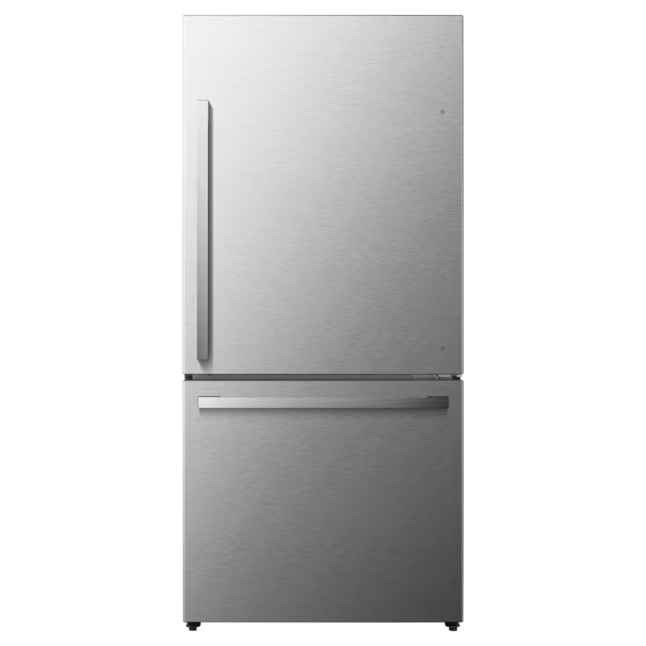 Hisense 17.2-cu ft Counter-Depth 32-in Bottom-Freezer Refrigerator (Fingerprint Resistant Stainless Steel), HRB171N6ASE *JR2511, Retail: $1,099.00, FINAL PRICE: $699.99 + TAX
