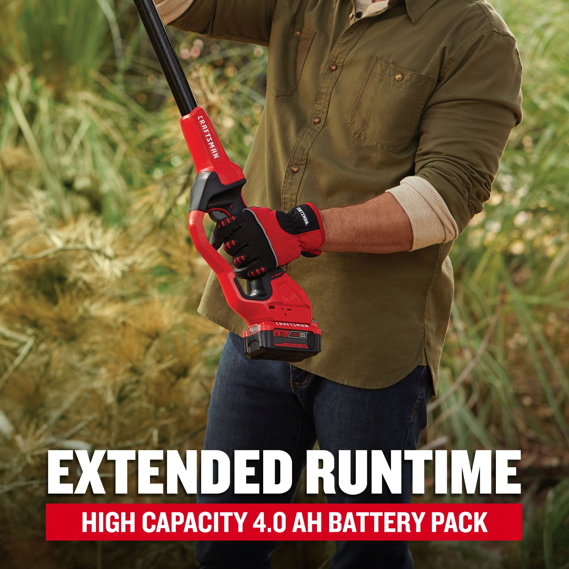 CRAFTSMAN V20 20-volt max 8.0-in 4 Ah Battery Pole Saw Battery Included , Charger Included