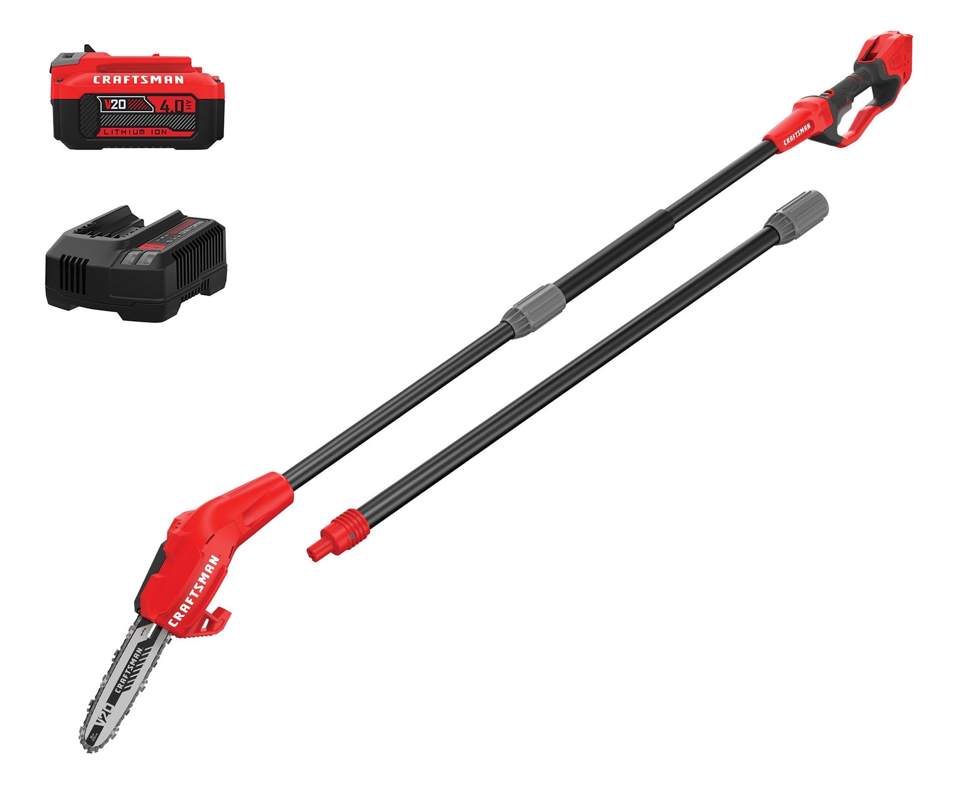 CRAFTSMAN V20 20-volt max 8.0-in 4 Ah Battery Pole Saw Battery Included , Charger Included