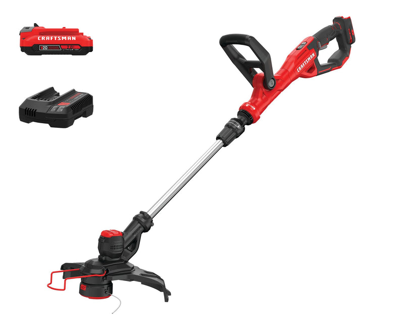 CRAFTSMAN V20 20-volt max 13.0-in Straight Shaft Battery String Trimmer Edger Conversion Capable 2 Ah (Battery Included) (Charger Included) [FBM-153]