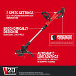 CRAFTSMAN V20 20-volt max 13.0-in Straight Shaft Battery String Trimmer Edger Conversion Capable 2 Ah (Battery Included) (Charger Included) [FBM-153]