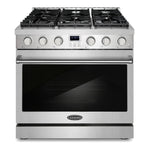 Cosmo COS-GRC366KB 36-in 6 burners 6.1-cu ft Convection Oven Slide-In Natural Gas Range ( Stainless Steel )