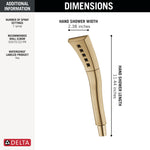 Delta Universal Showering H2Okinetic Single-Setting Hand Shower in Lumicoat Champagne Bronze, 59421-CZ-PR-PK, MRSP: $264.15, FINAL PRICE: $ + TAX