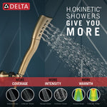 Delta Universal Showering H2Okinetic Single-Setting Hand Shower in Lumicoat Champagne Bronze, 59421-CZ-PR-PK, MRSP: $264.15, FINAL PRICE: $ + TAX