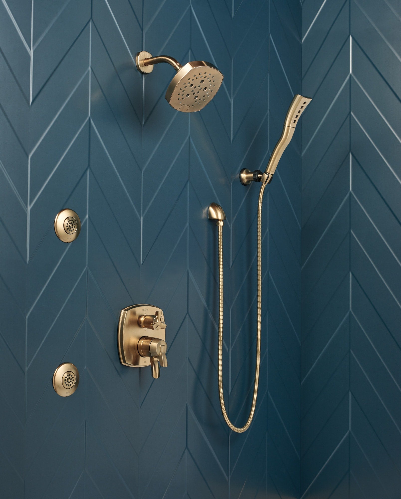 Delta Universal Showering H2Okinetic Single-Setting Hand Shower in Lumicoat Champagne Bronze, 59421-CZ-PR-PK, MRSP: $264.15, FINAL PRICE: $ + TAX