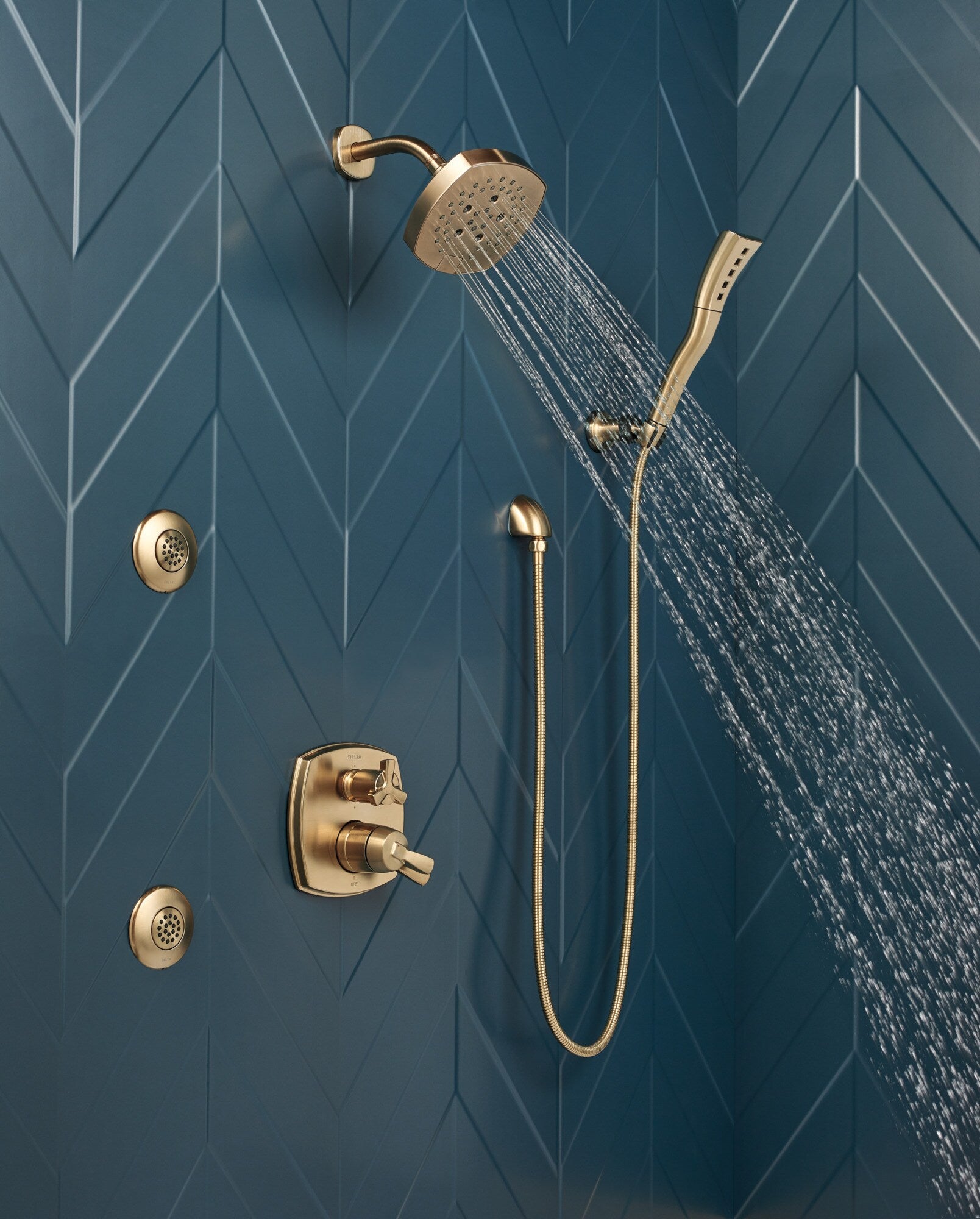 Delta Universal Showering H2Okinetic Single-Setting Hand Shower in Lumicoat Champagne Bronze, 59421-CZ-PR-PK, MRSP: $264.15, FINAL PRICE: $ + TAX