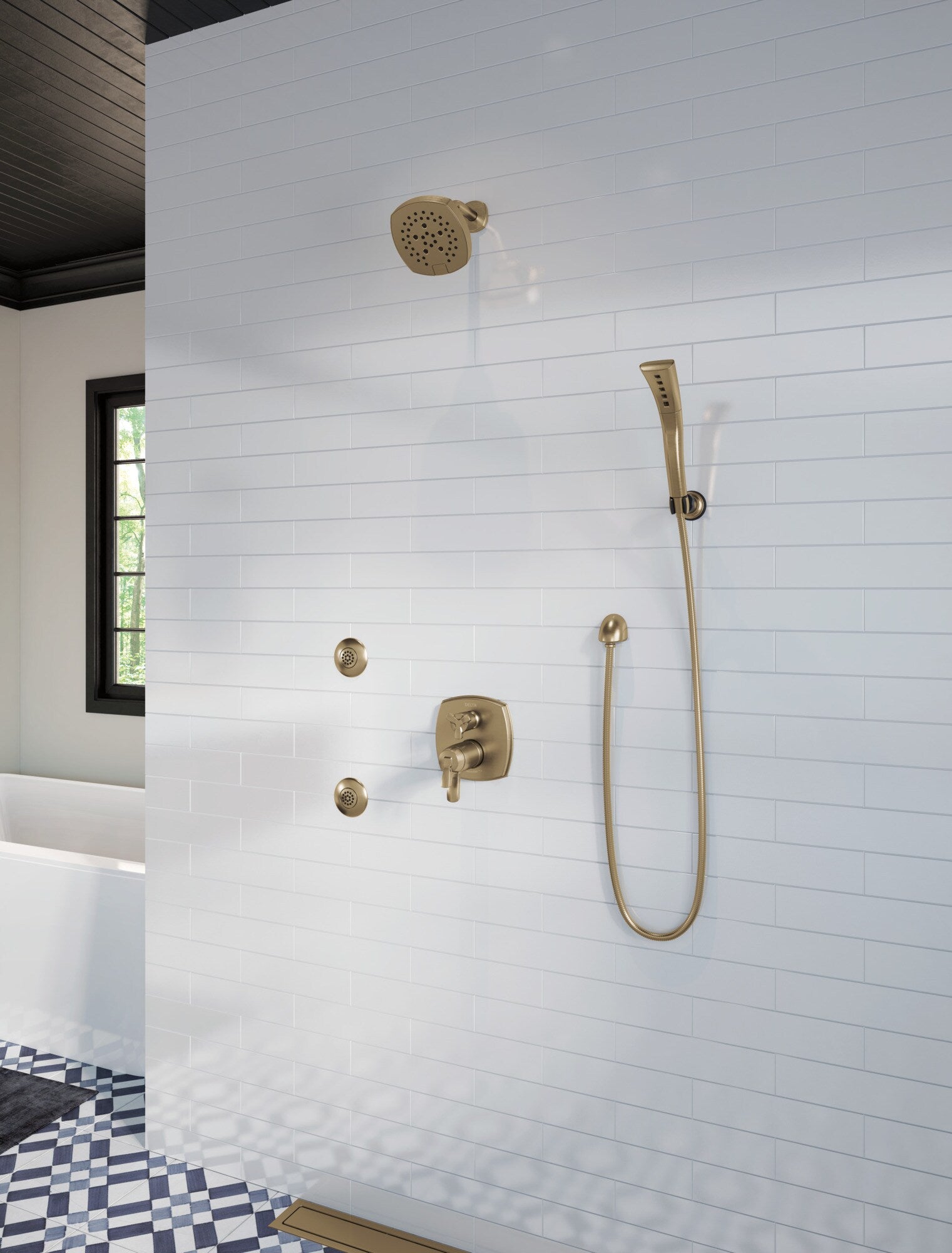Delta Universal Showering H2Okinetic Single-Setting Hand Shower in Lumicoat Champagne Bronze, 59421-CZ-PR-PK, MRSP: $264.15, FINAL PRICE: $ + TAX