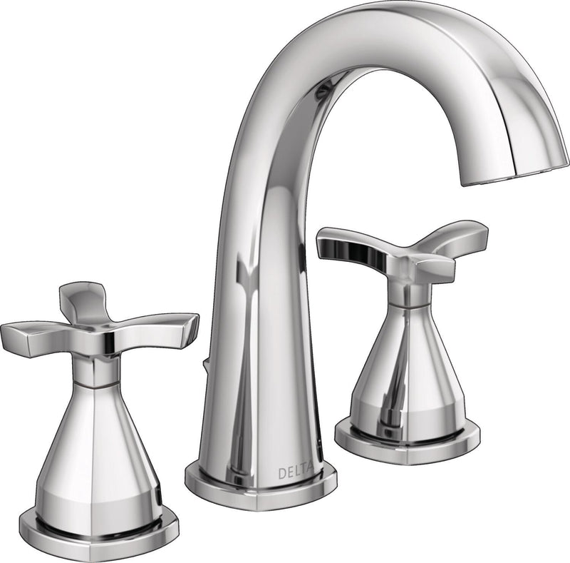Delta Stryke Two Handle Widespread Bathroom Faucet in Lumicoat Chrome, 357756-PR-MPU-DST, MRSP: $529, FINAL PRICE: $249.99 + TAX
