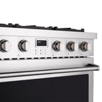 Cosmo COS-GRC366KB 36-in 6 burners 6.1-cu ft Convection Oven Slide-In Natural Gas Range ( Stainless Steel )