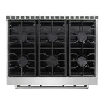 Cosmo COS-GRC366KB 36-in 6 burners 6.1-cu ft Convection Oven Slide-In Natural Gas Range ( Stainless Steel )
