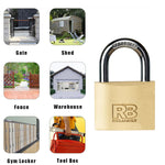 RELIABILT Keyed Padlock, 1-9/16-in Wide x 7/8-in Shackle Keyed Alike (3-Pack)