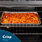 GE Crisp Mode 30-in Glass Top 5 burners 5.3-cu ft Slide-In Electric Range ( Stainless Steel )