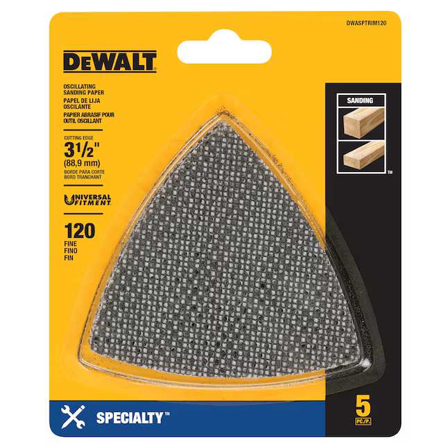 Dewalt 120 Grit Mesh Oscillating Triangle (5 Piece)