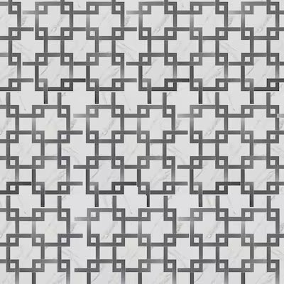 Carrara Maze 12x12 Peel & Stick Mosaic, SF210038,  14.52sf, 15pcs, 16lbs, FINAL PRICE: $3.99/pc, $59.85/bx + Tax