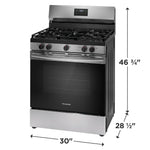 Frigidaire 30-in 5 burners 5.1-cu ft Freestanding Natural Gas Range ( Stainless Steel )