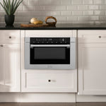 ZLINE KITCHEN & BATH 23.5-in 1.2-cu ft 1000 -Watt Microwave Drawer ( Satin Stainless Steel, Traditional Handle )