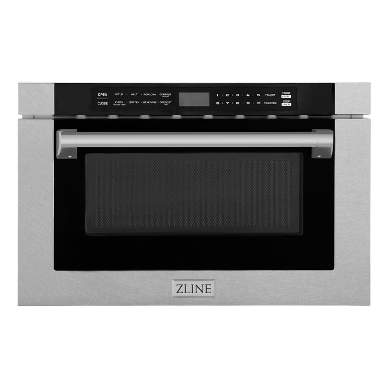 ZLINE KITCHEN & BATH 23.5-in 1.2-cu ft 1000 -Watt Microwave Drawer ( Satin Stainless Steel, Traditional Handle )