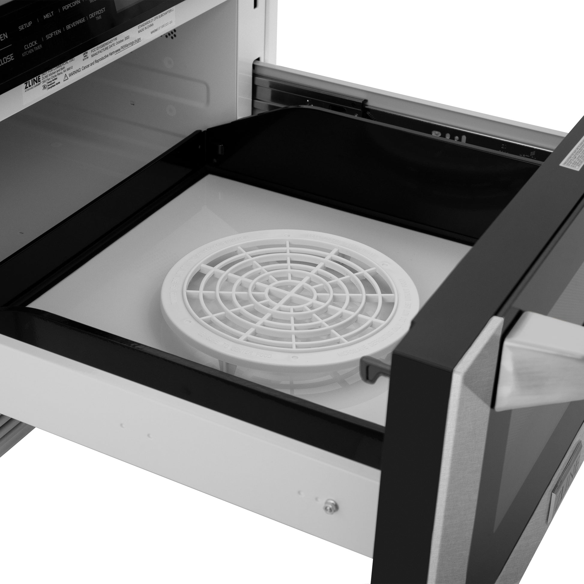ZLINE KITCHEN & BATH 23.5-in 1.2-cu ft 1000 -Watt Microwave Drawer ( Satin Stainless Steel, Traditional Handle )