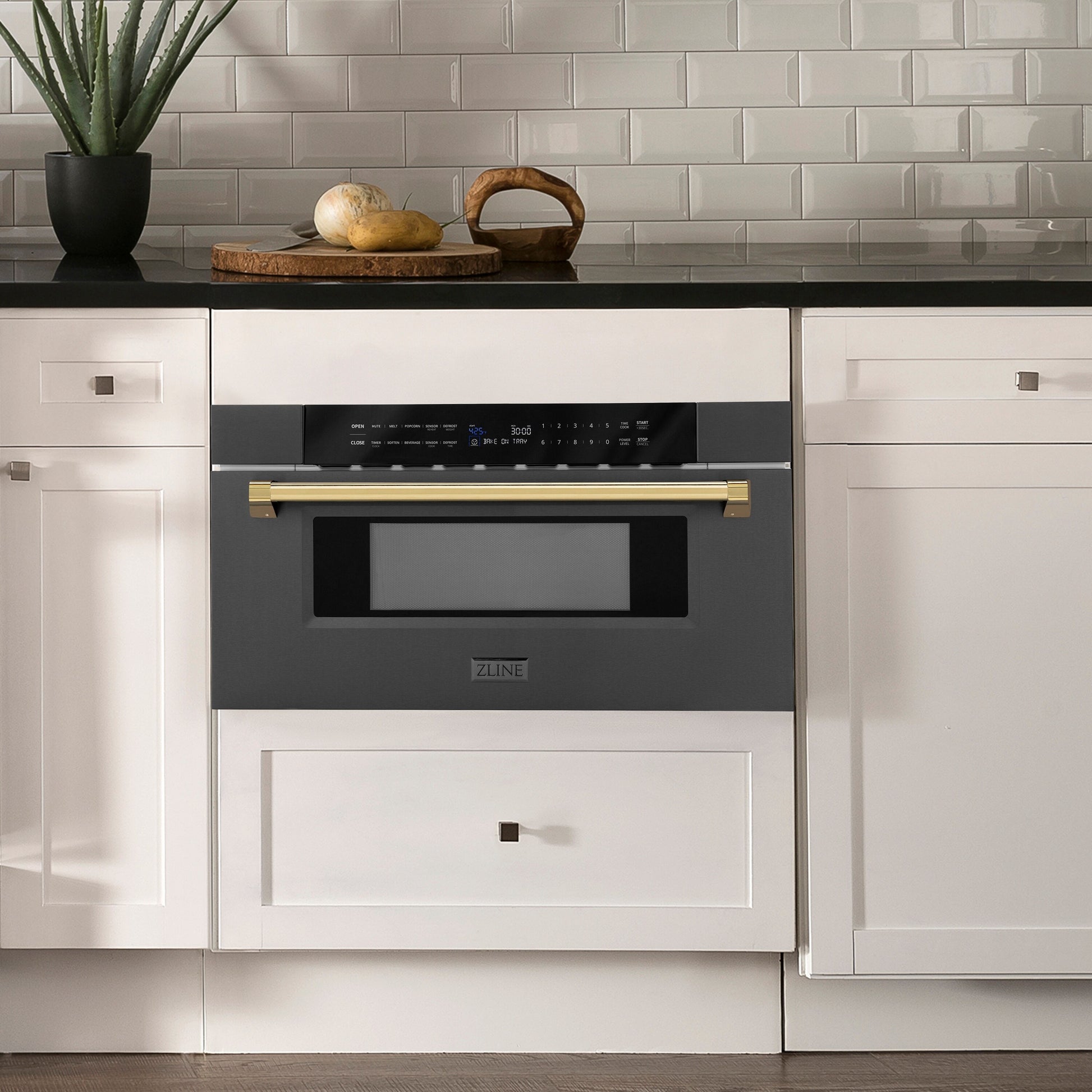 ZLINE KITCHEN & BATH 29.75-in 1.2-cu ft 1000 -Watt Microwave Drawer ( Black Stainless Steel, MWDZ-30-BS-G, FINAL PRICE: $1,099.99