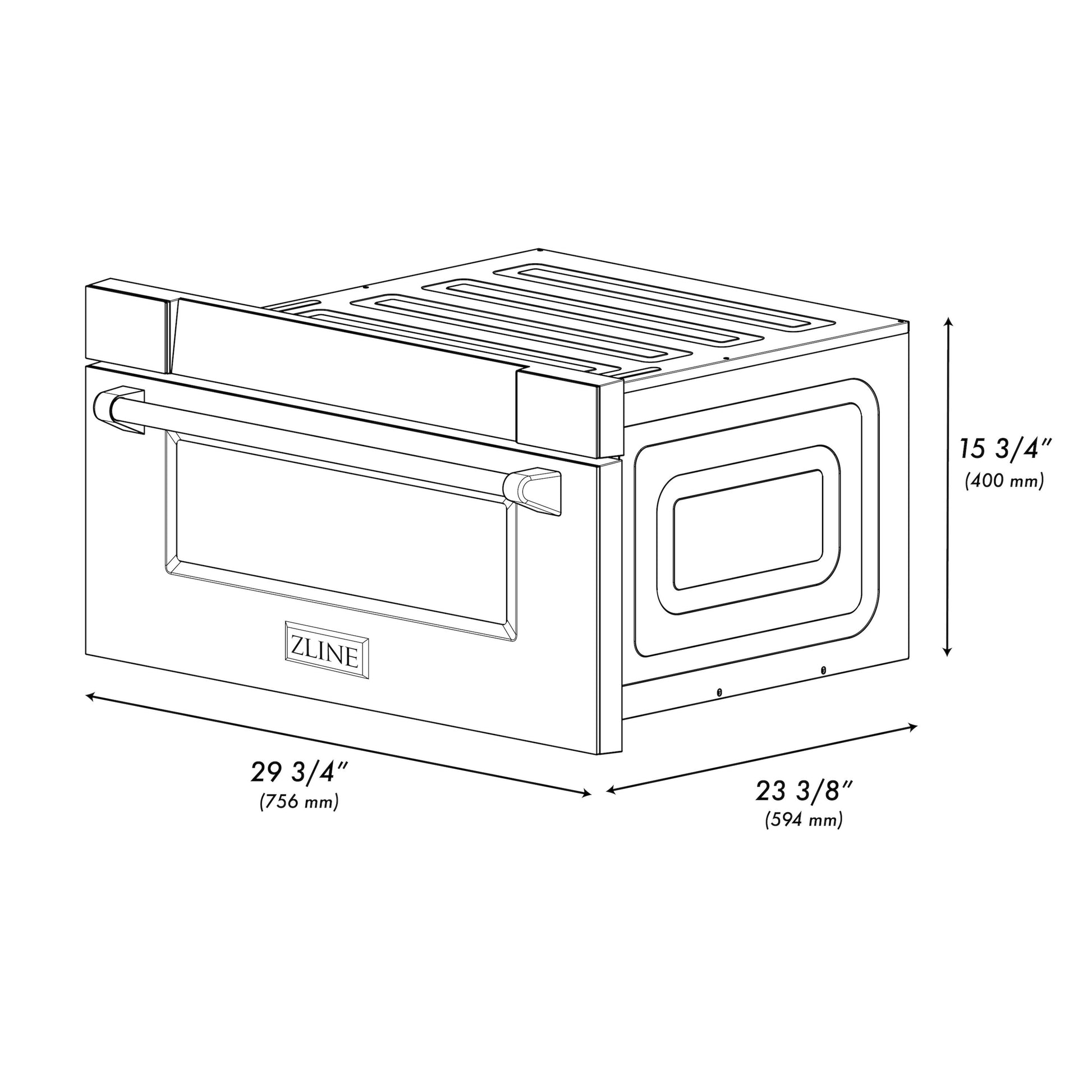ZLINE KITCHEN & BATH 29.75-in 1.2-cu ft 1000 -Watt Microwave Drawer ( Black Stainless Steel, MWDZ-30-BS-G, FINAL PRICE: $1,099.99