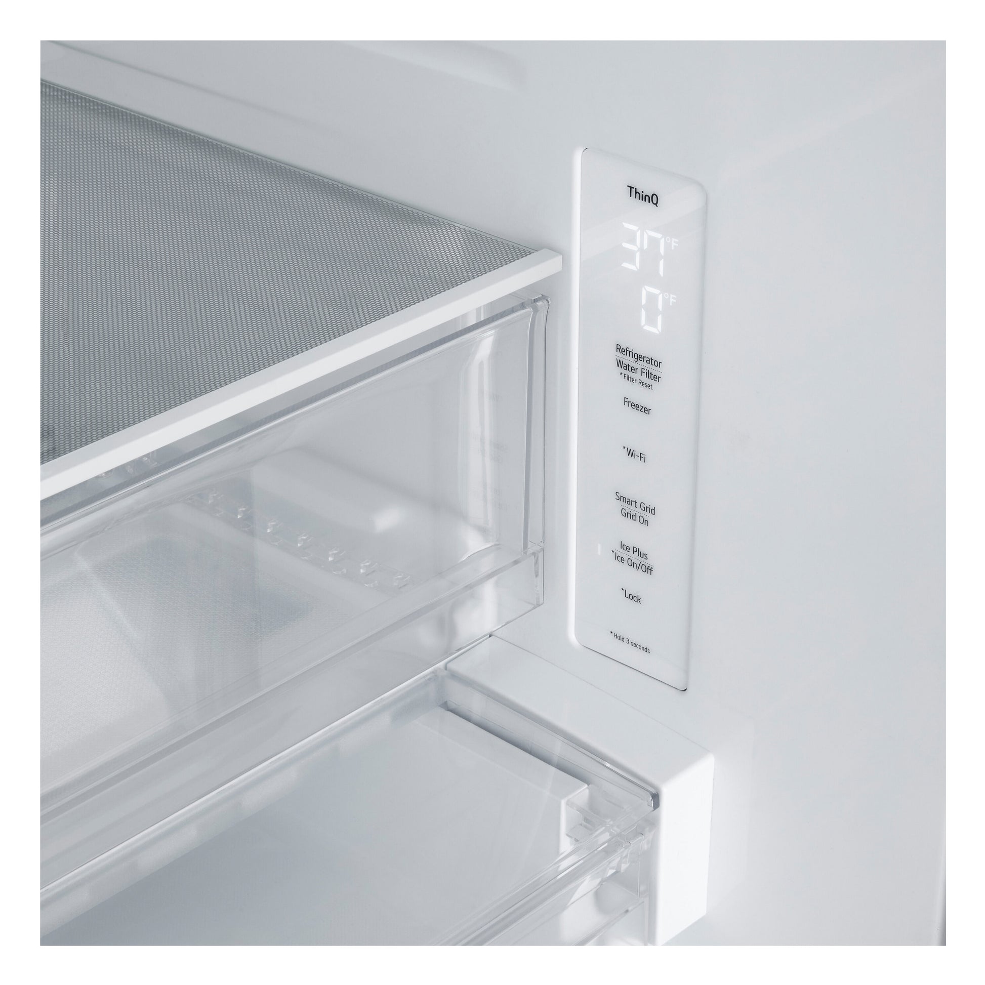 LG Standard-Depth 24.5-cu ft 3 -Door 33-in Wide Smart Compatible French Door Refrigerator with Dual Ice Maker with Water and Ice Dispenser ( PrintProof Stainless Steel ) ENERGY STAR Certified